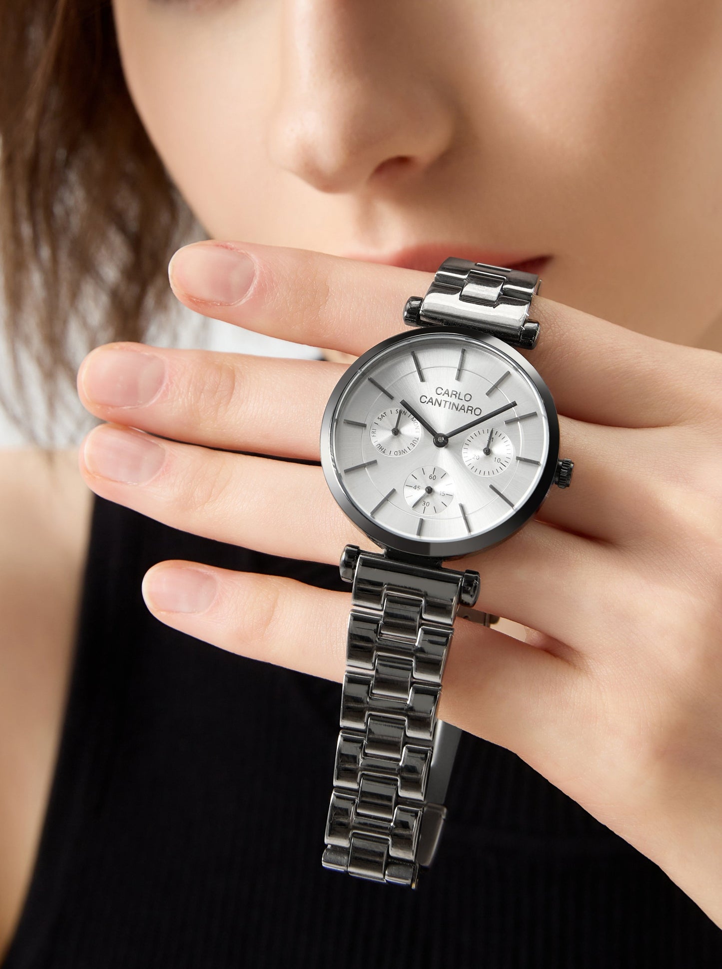 Matilda,Three Subdials, Stainless Steel