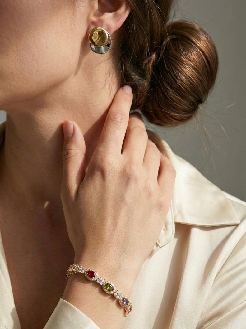 Maggie, Two Tone, Earrings