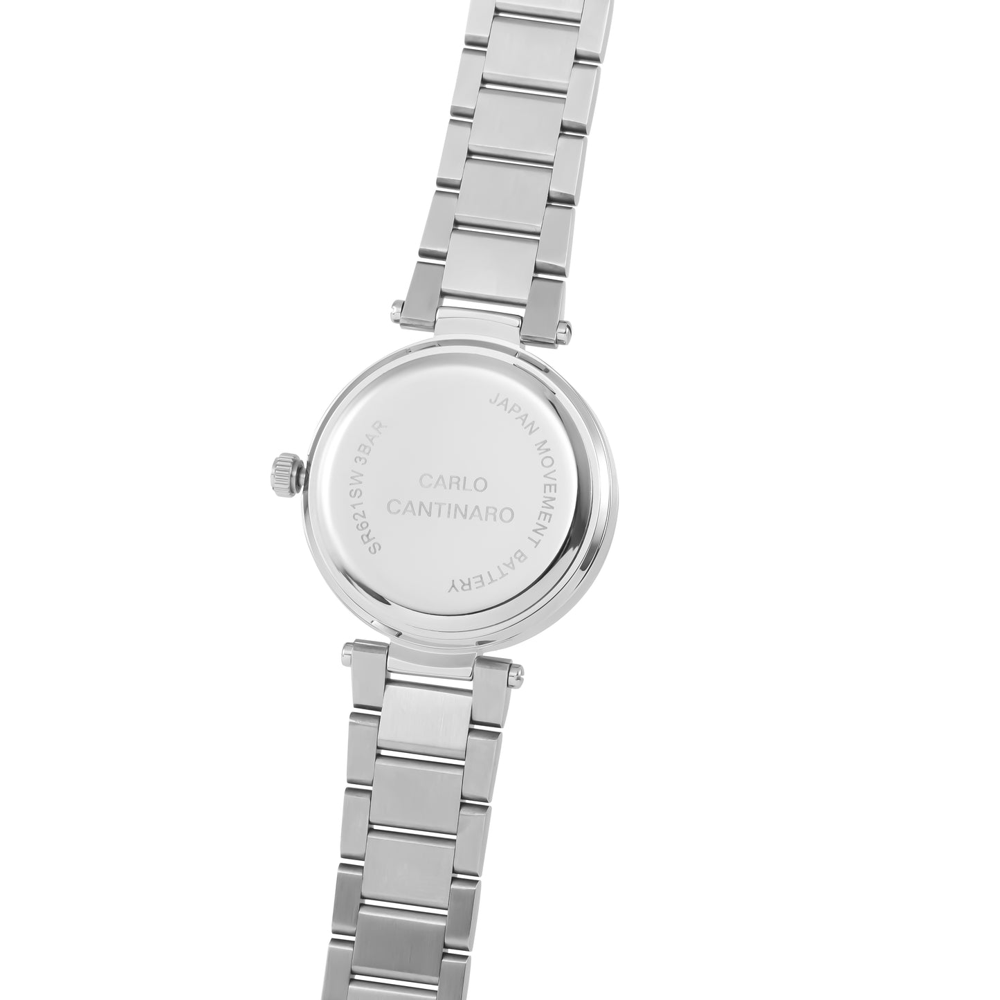 Elisa, Three Subdials, Crystal, Stainless Steel