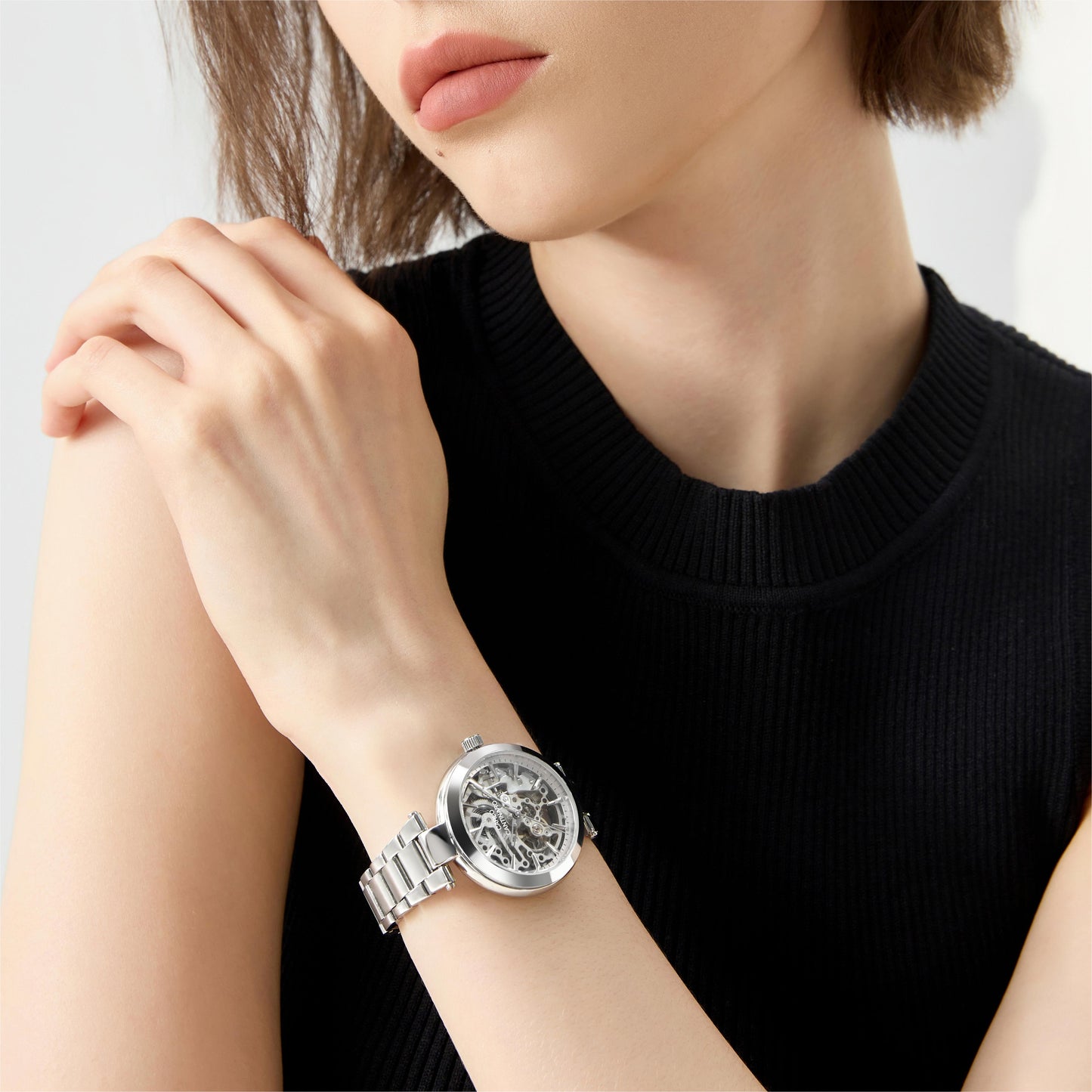 Luisa(Silver), Mechanical, Stainless Steel