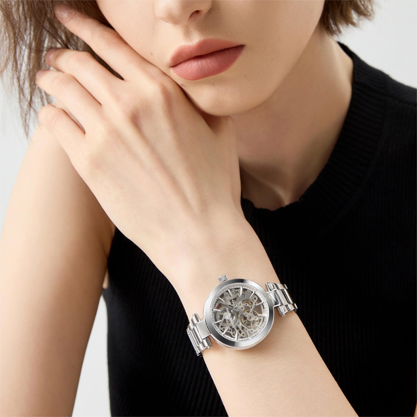 Luisa(Silver), Mechanical, Stainless Steel
