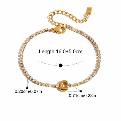 Signature Initial Tennis Bracelet | Gold Plated Life-Proof Jewelry