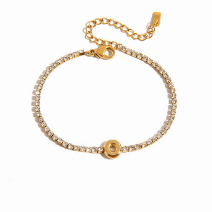 Signature Initial Tennis Bracelet | Gold Plated Life-Proof Jewelry
