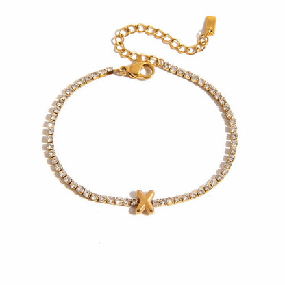 Signature Initial Tennis Bracelet | Gold Plated Life-Proof Jewelry