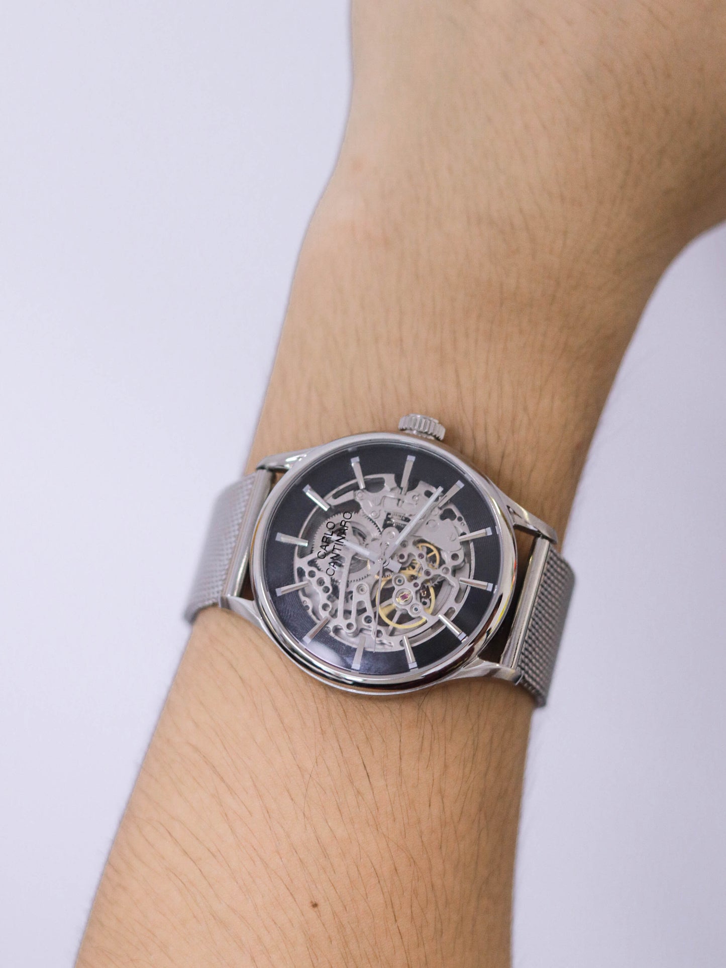 Patrick, Openwork Dial, Mechanical, Stainless Steel