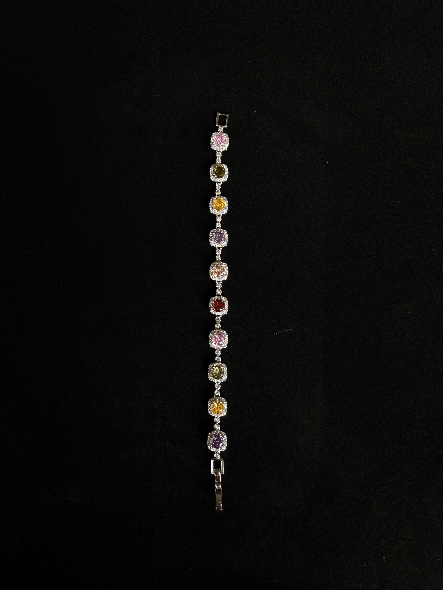 Aria,Silver Plated Bracelet | Colored Zirconia Jewelry