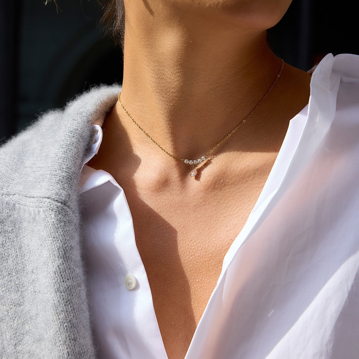 Teardrop Pendant Necklace