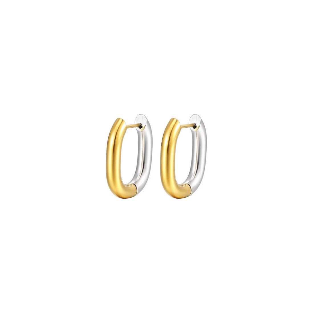 Abby, Two Tone, Hoop earrings