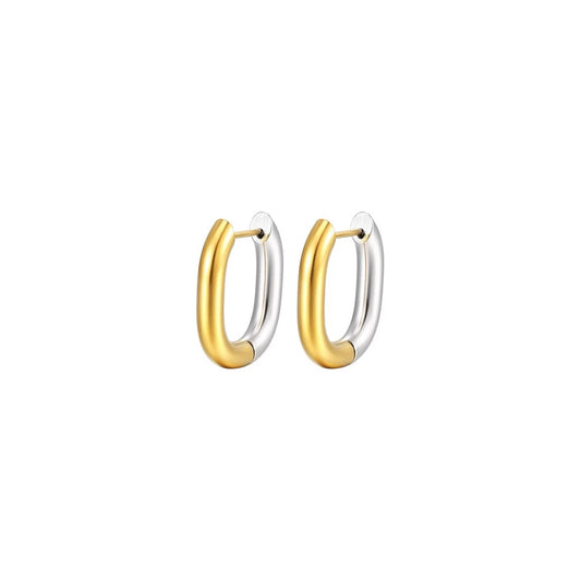 Abby, Two Tone, Hoop earrings